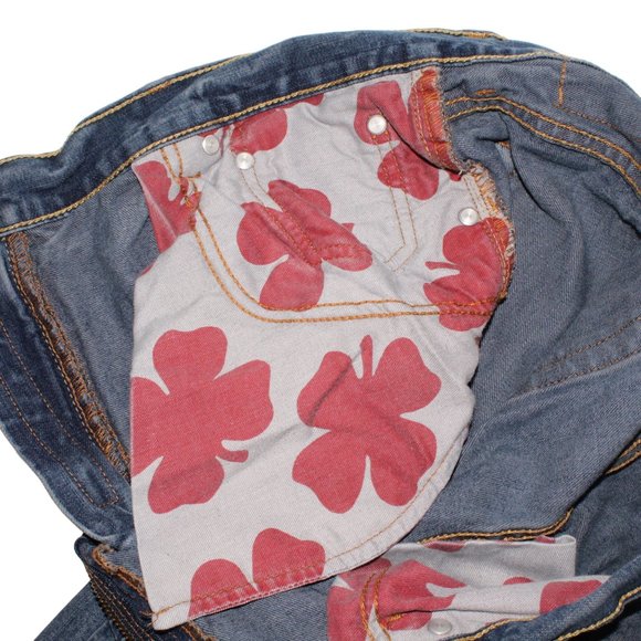 Lucky Brand Dungarees Womens Sz 32 Classic Fit Short Length Med Denim Jeans - Picture 12 of 13